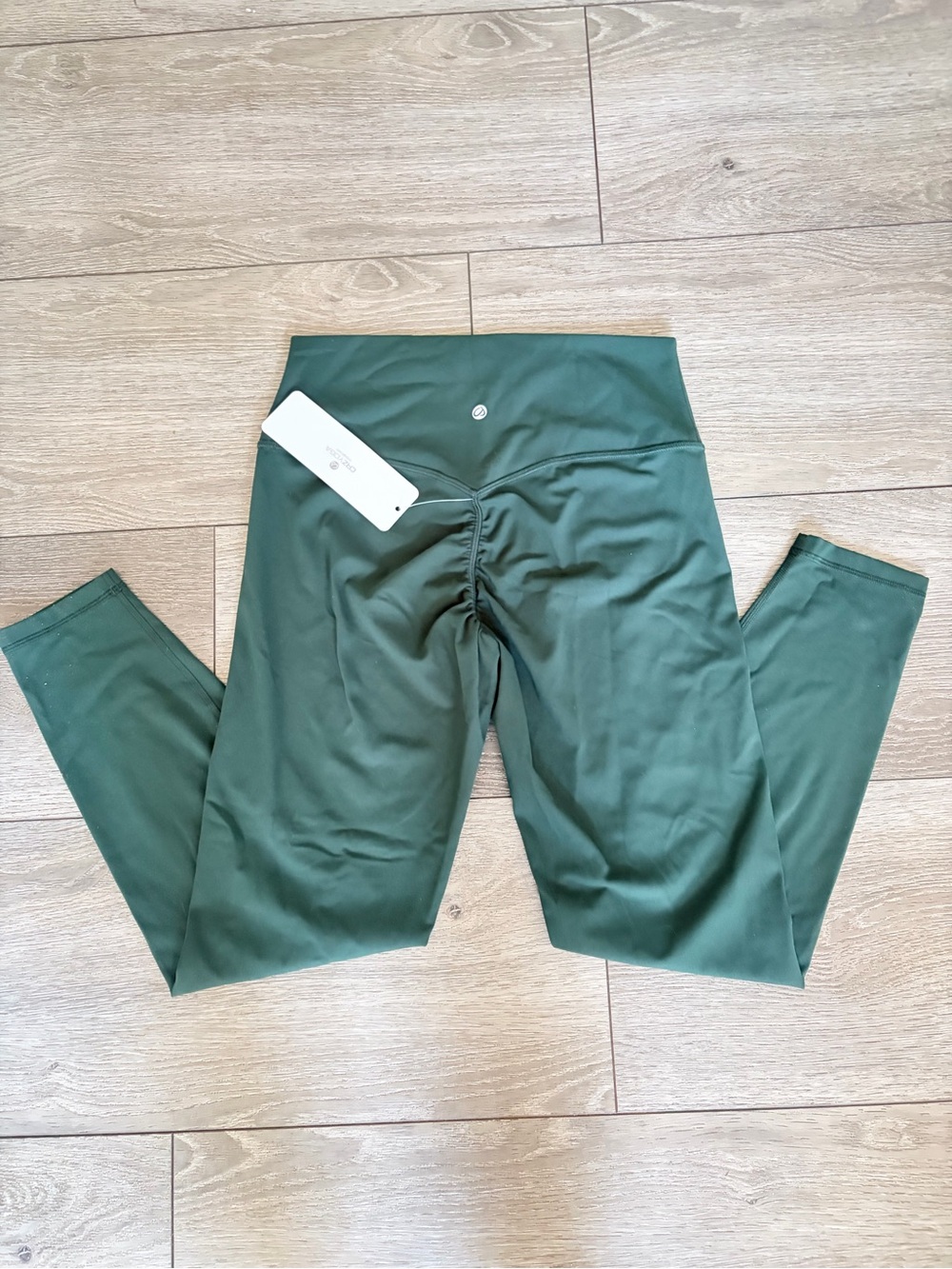 CRZ YOGA Olive Green High-Waist Scrunch Leggings